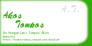 akos tompos business card